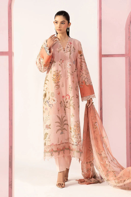 3 Piece Embroidered Lawn Suit - MPS-3004-A-Small