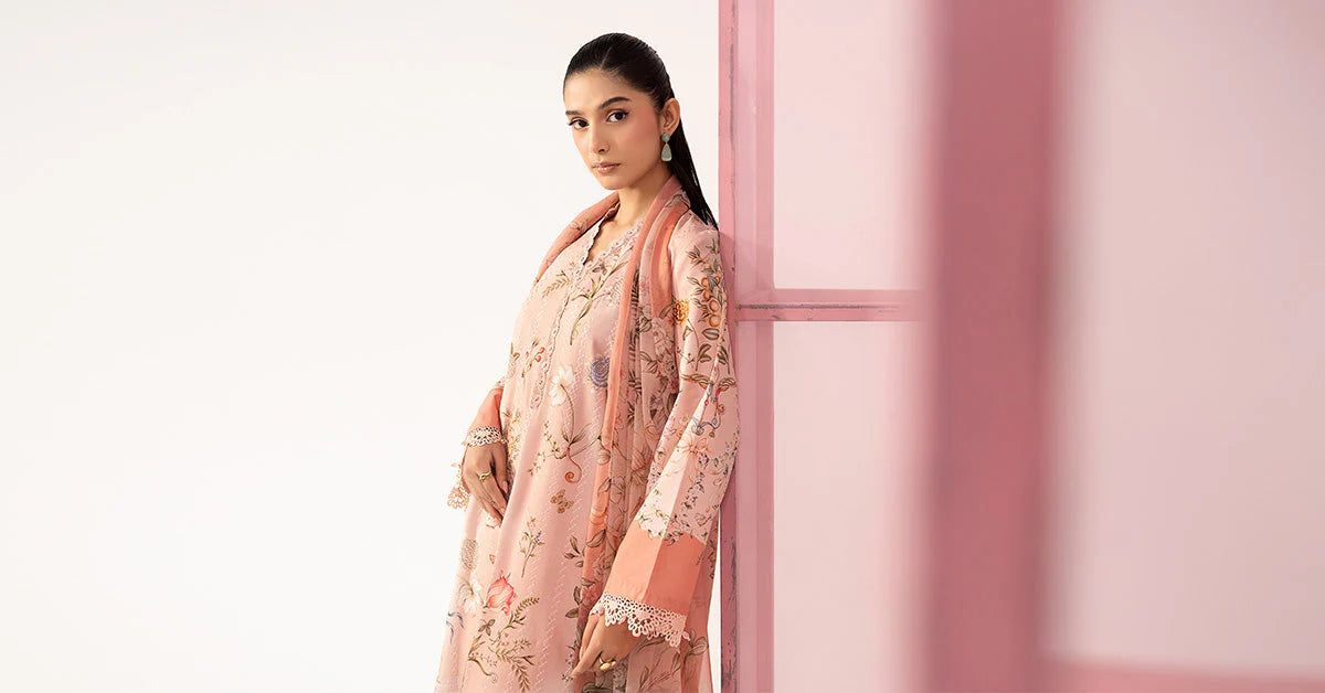 3 Piece Embroidered Lawn Suit - MPS-3004-A-Small