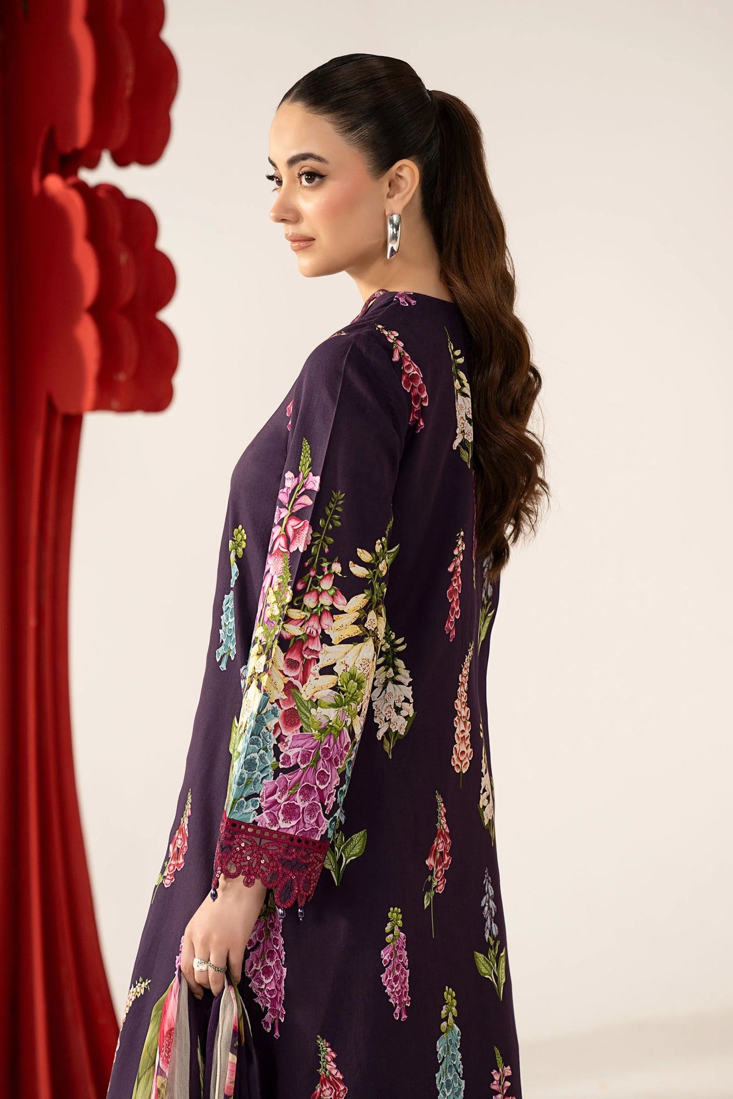 3 Piece Embroidered Lawn Suit - MPS-3005-A-Small