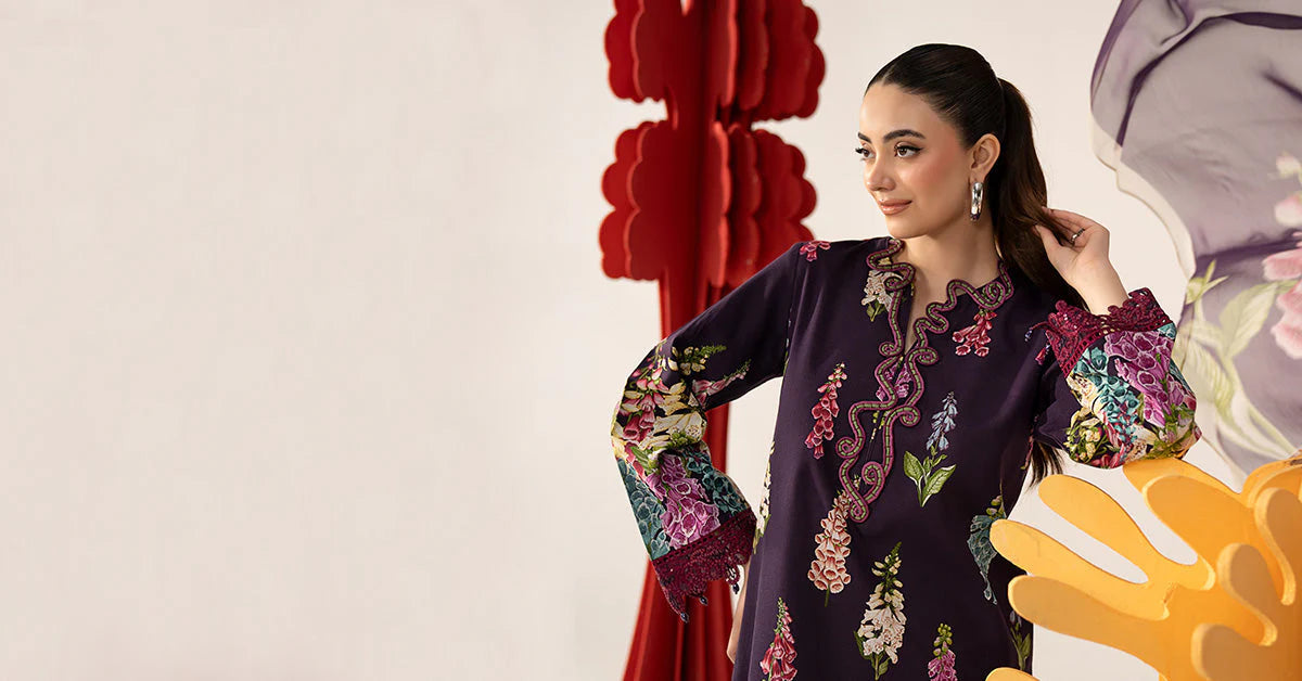 3 Piece Embroidered Lawn Suit - MPS-3005-A-Small