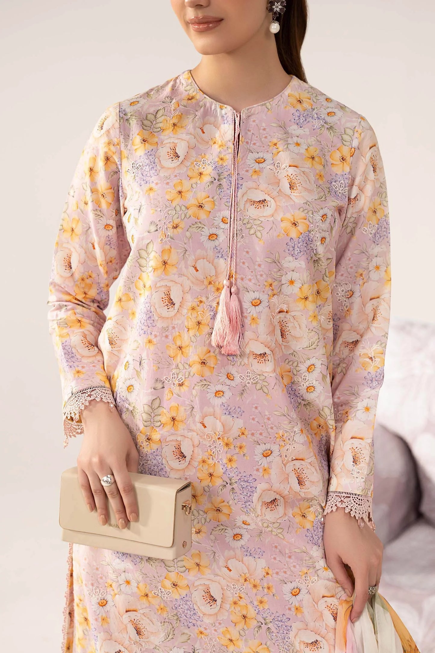 3 Piece Embroidered Lawn Suit - MPS-3007-B-Small