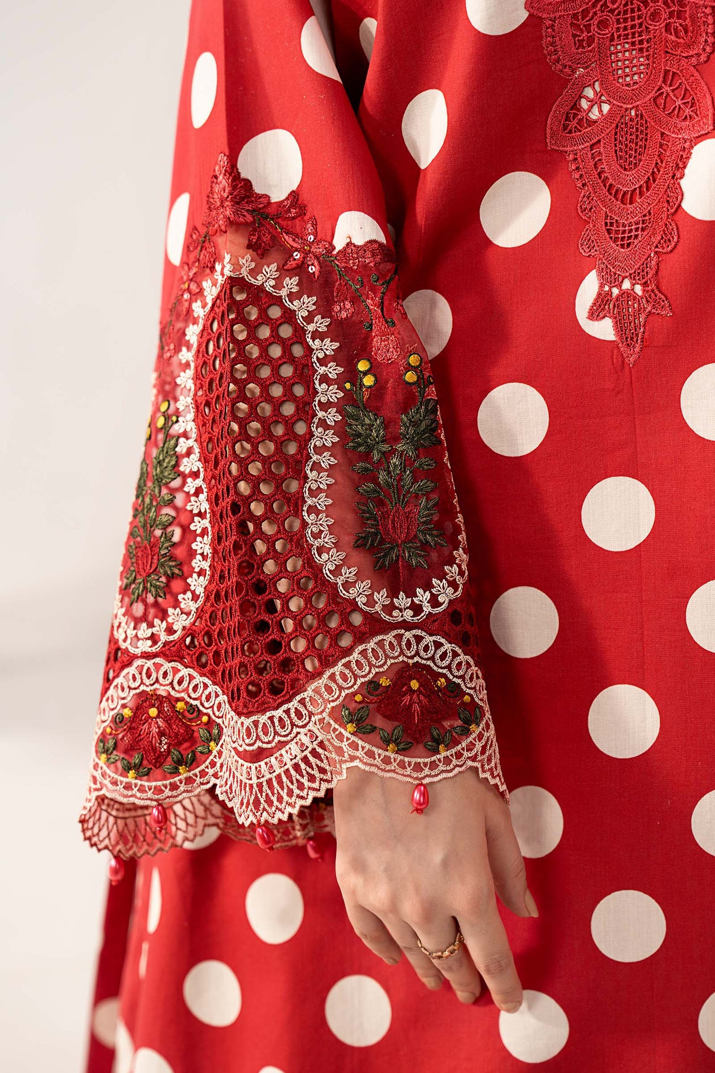 3 Piece Embroidered Lawn Suit - MPS-3008-B-Small
