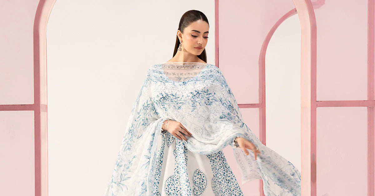 3 Piece Embroidered Lawn Suit - MPS-3009-A-Small