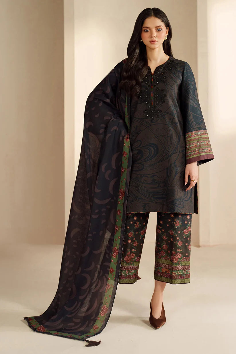 JZ-UW-D0203-0 | EMBROIDERED KHADDAR | Jazmin