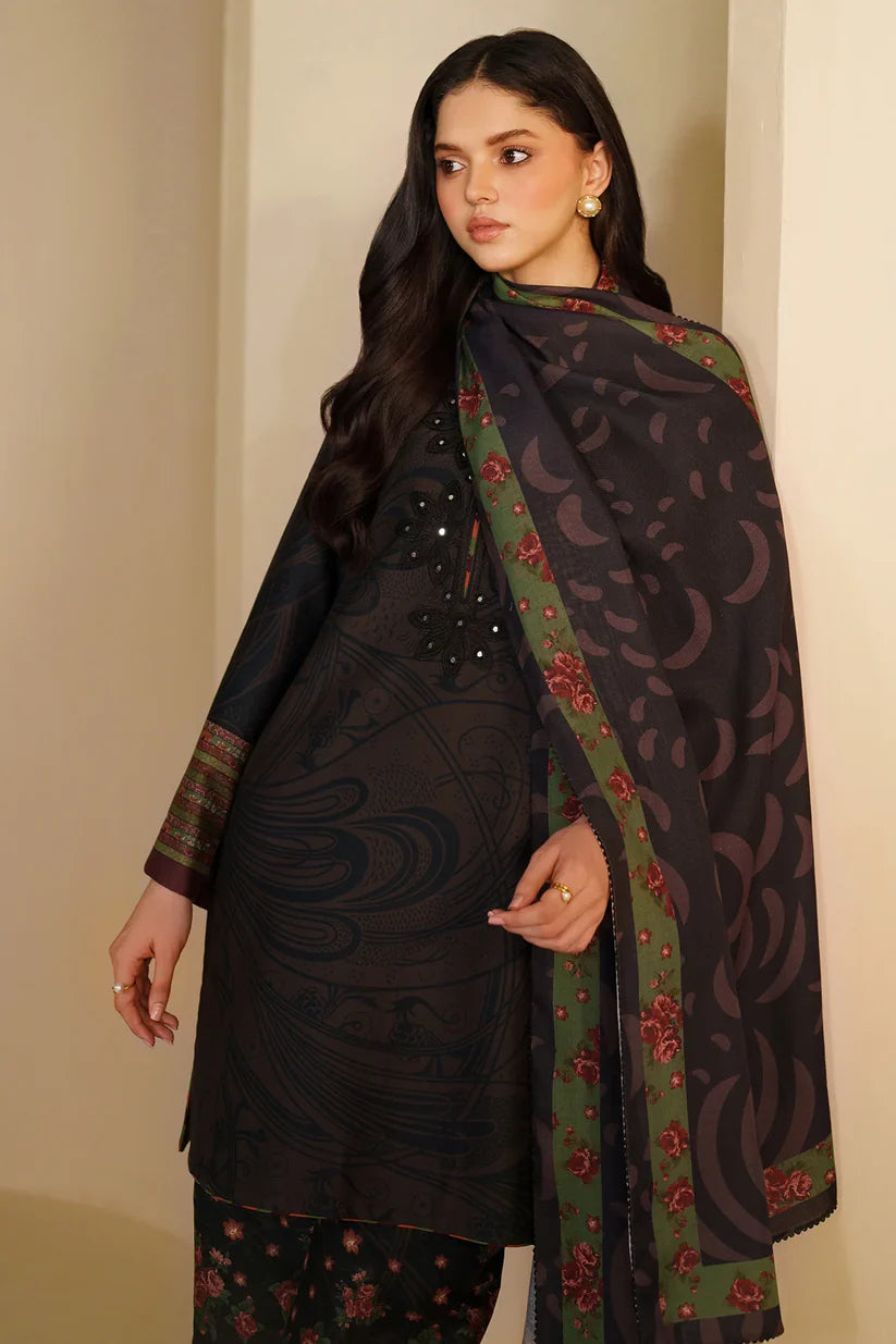 JZ-UW-D0203-0 | EMBROIDERED KHADDAR | Jazmin