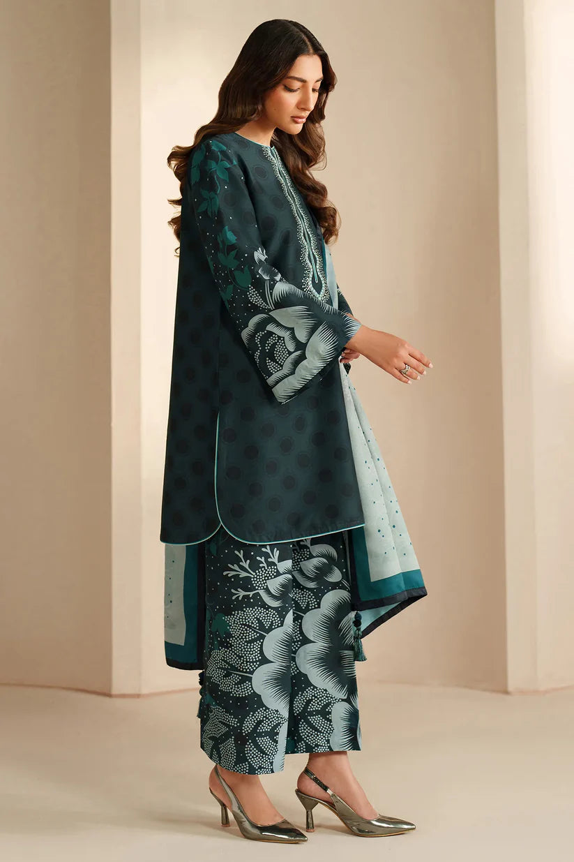 JZ-UW-D0202-0 | EMBROIDERED KHADDAR | Jazmin