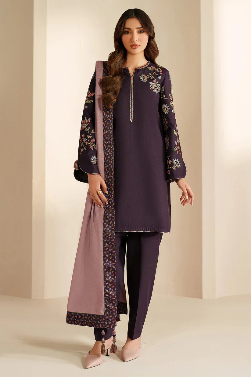 JZ-UW-D0166-0 | EMBROIDERED KHADDAR | Jazmin