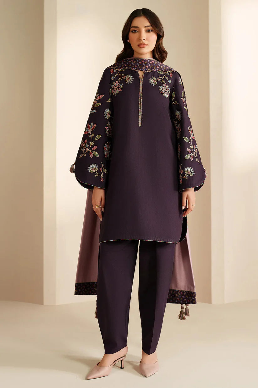JZ-UW-D0166-0 | EMBROIDERED KHADDAR | Jazmin