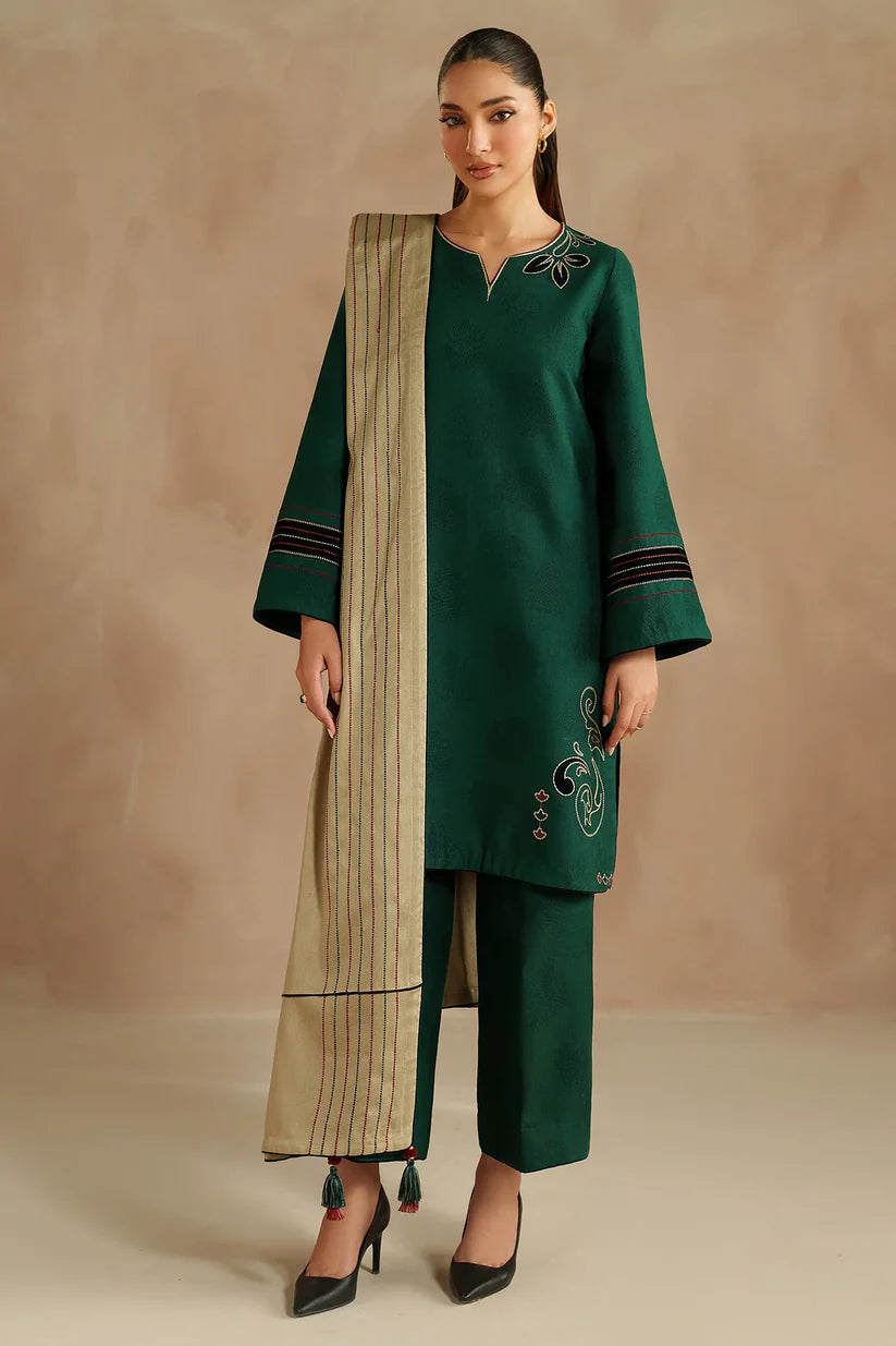 JZ-UW-D0168-0 | EMBROIDERED KHADDAR | Jazmin