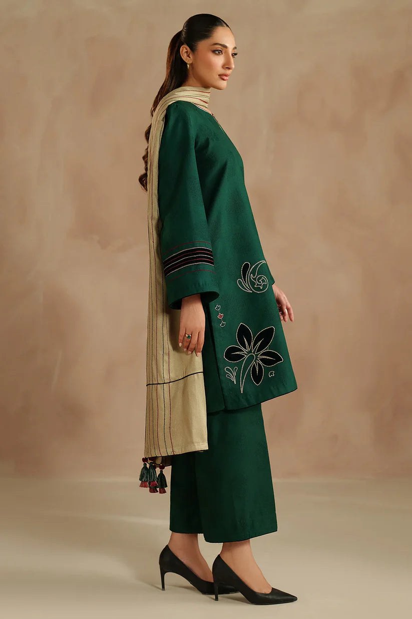 JZ-UW-D0168-0 | EMBROIDERED KHADDAR | Jazmin
