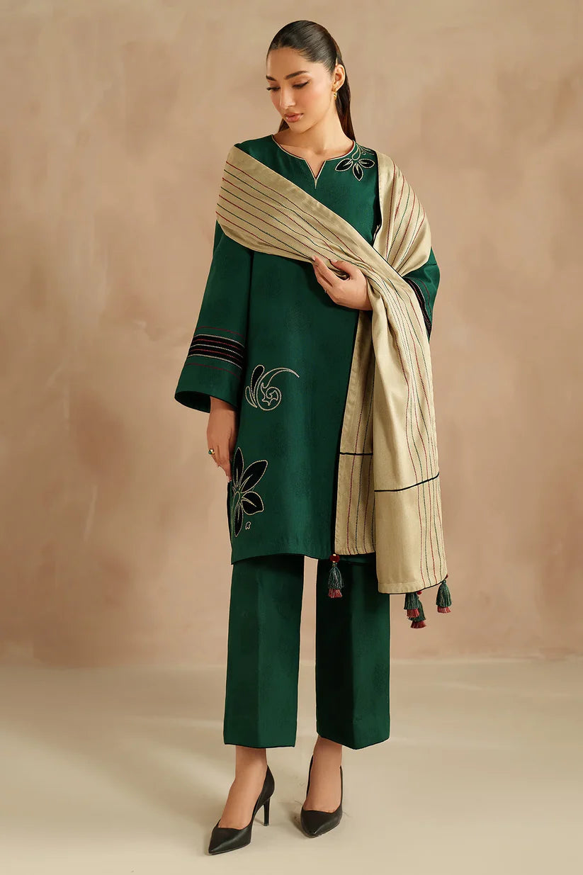 JZ-UW-D0168-0 | EMBROIDERED KHADDAR | Jazmin