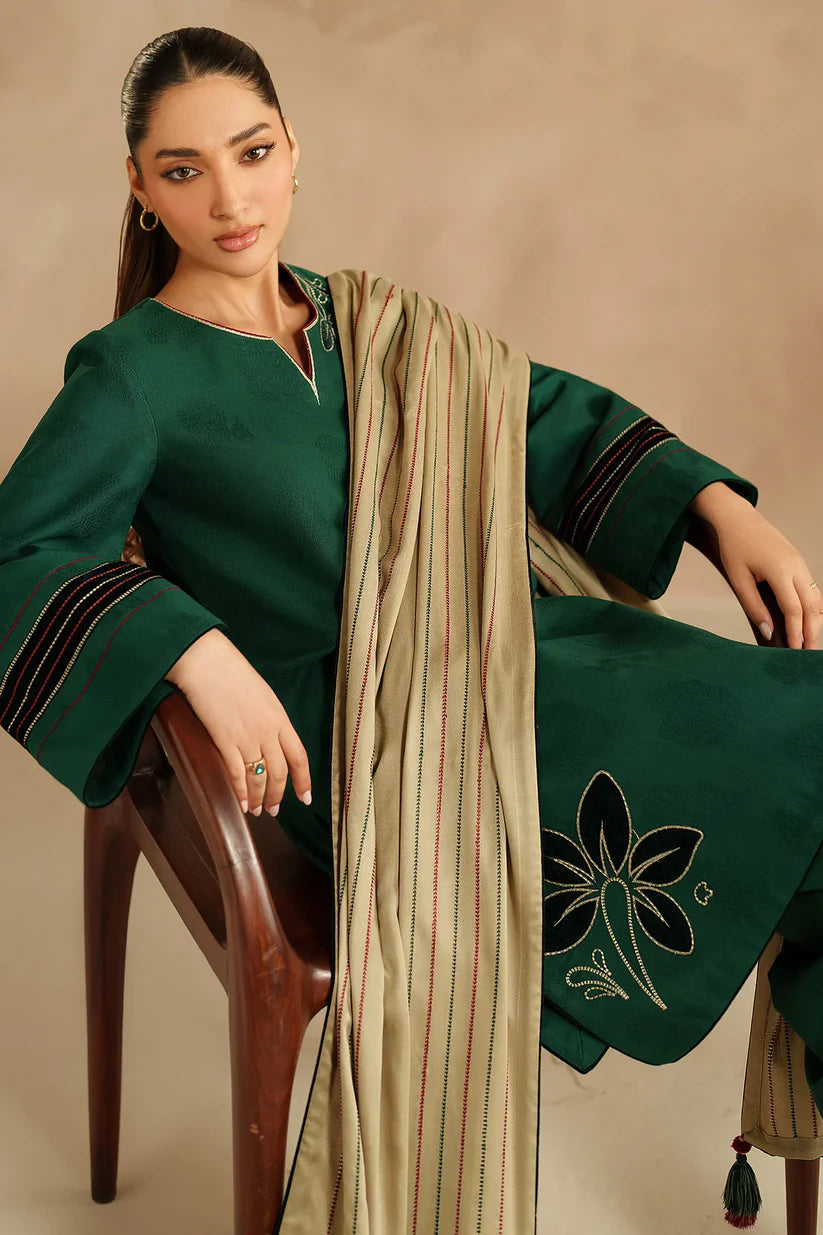 JZ-UW-D0168-0 | EMBROIDERED KHADDAR | Jazmin