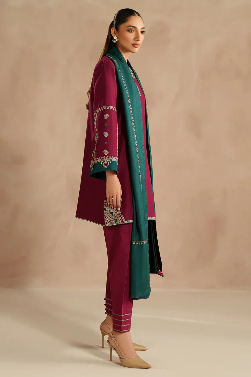 JZ-UW-D0215-0 | EMBROIDERED KHADDAR | Jazmin