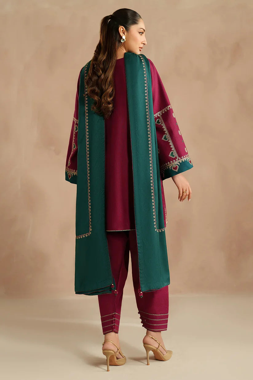 JZ-UW-D0215-0 | EMBROIDERED KHADDAR | Jazmin