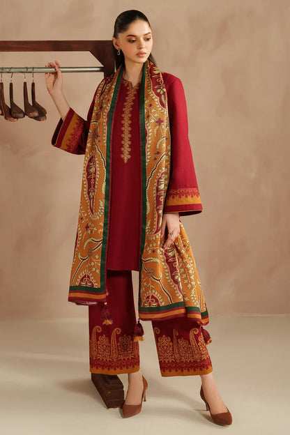 JZ-UW-D0187-0 | EMBROIDERED KHADDAR | Jazmin