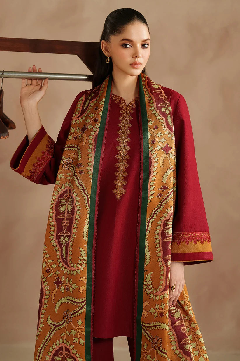 JZ-UW-D0187-0 | EMBROIDERED KHADDAR | Jazmin