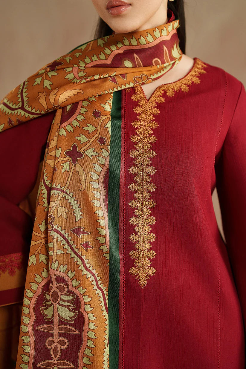 JZ-UW-D0187-0 | EMBROIDERED KHADDAR | Jazmin
