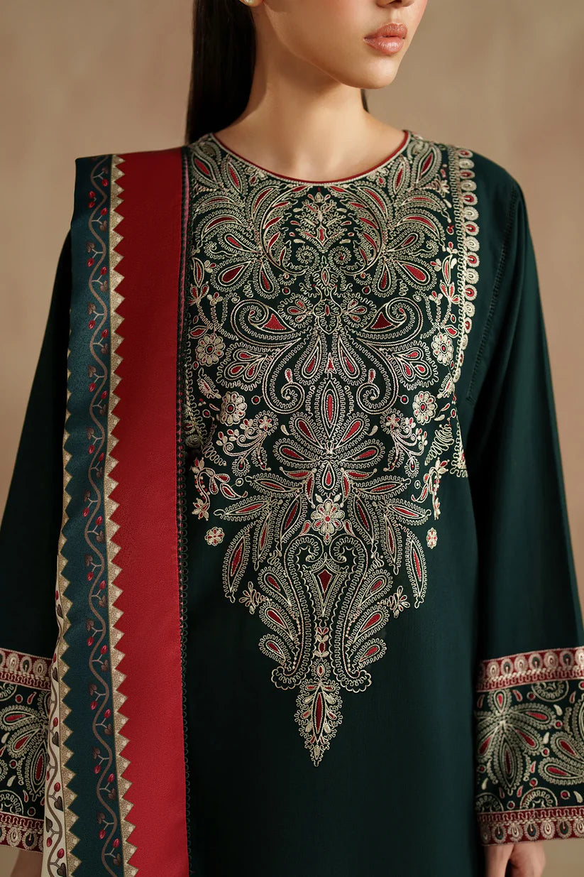 JZ-UW-D0143-0 | EMBROIDERED KHADDAR | Jazmin