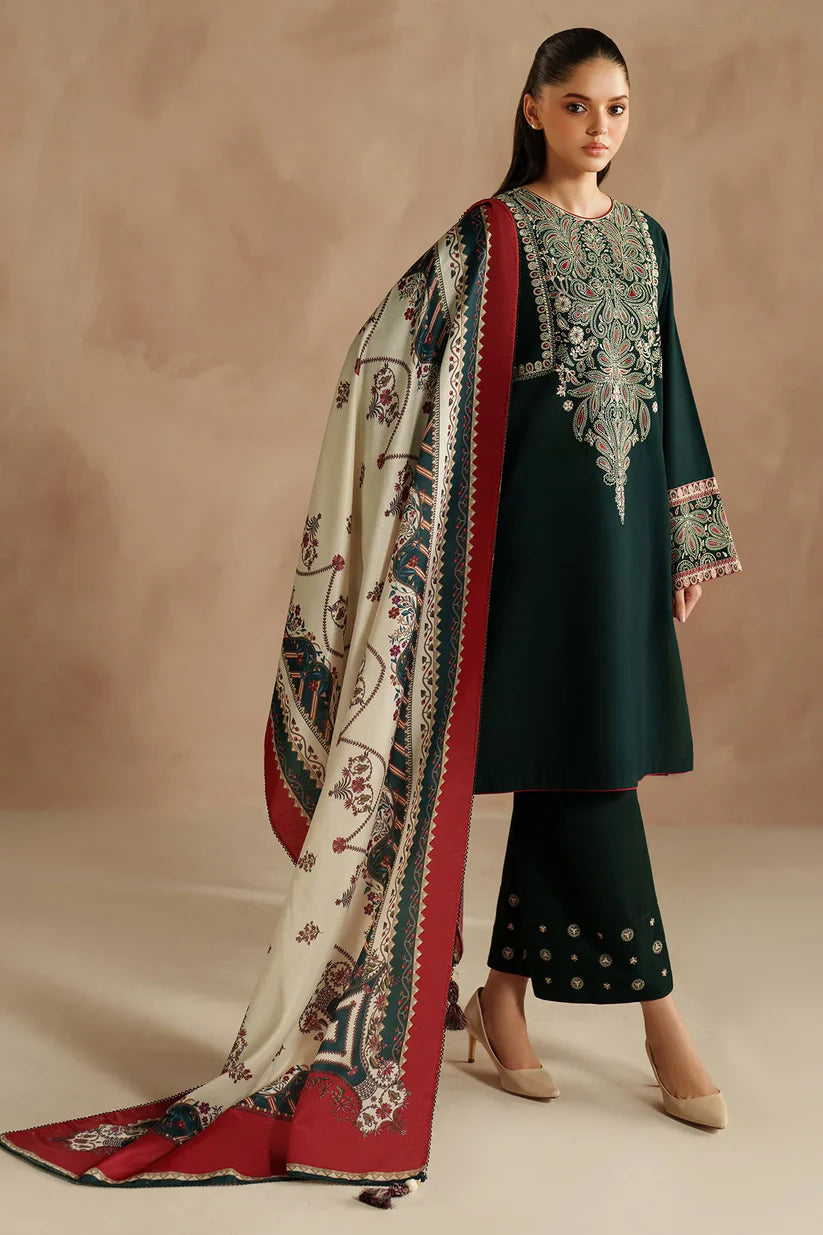JZ-UW-D0143-0 | EMBROIDERED KHADDAR | Jazmin