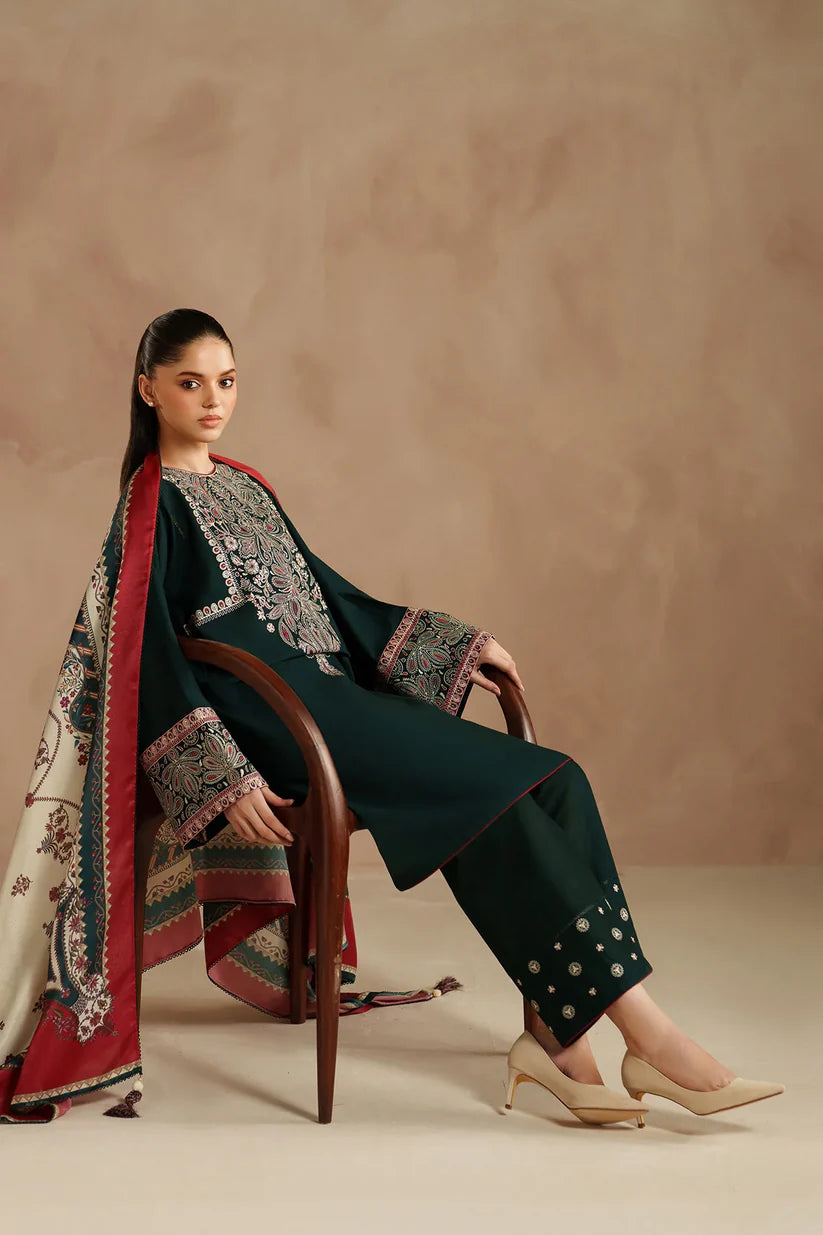 JZ-UW-D0143-0 | EMBROIDERED KHADDAR | Jazmin