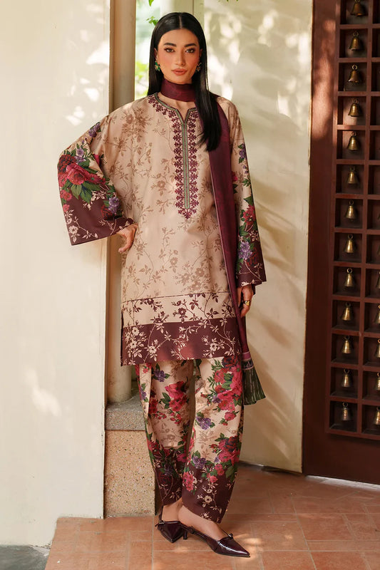 JZ-UW-D0185-0 | EMBROIDERED KHADDAR | Jazmin