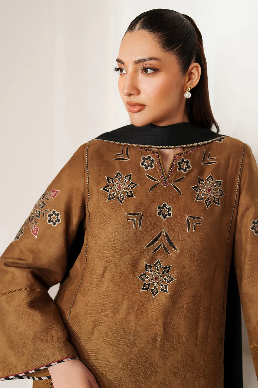 JZ-UW-D0150-0 | EMBROIDERED JACQUARD KHADDAR | Jazmin