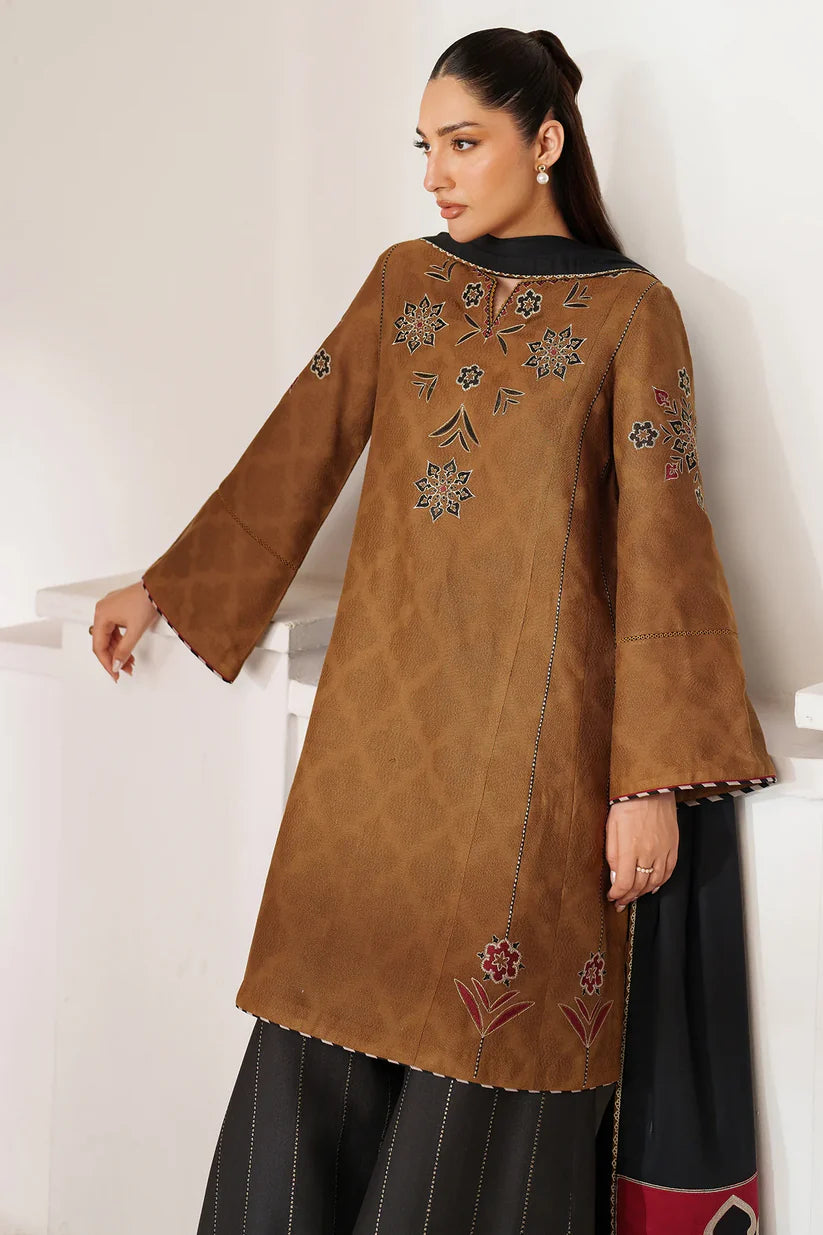 JZ-UW-D0150-0 | EMBROIDERED JACQUARD KHADDAR | Jazmin