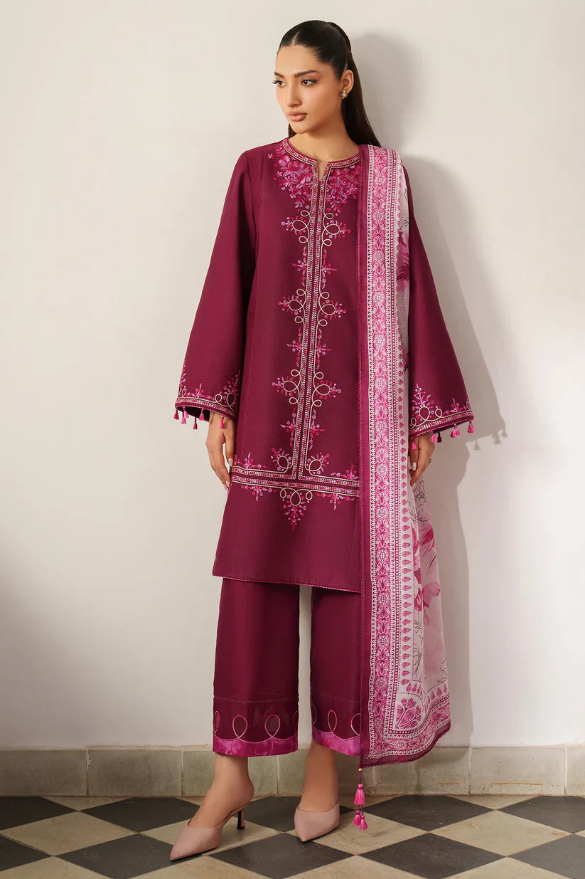 JZ-UW-D0155-0 | EMBROIDERED KHADDAR | Jazmin
