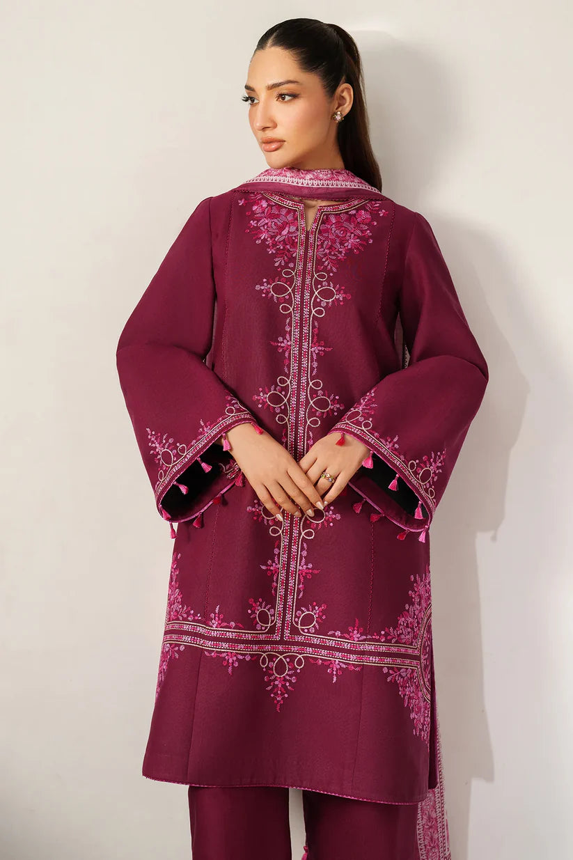 JZ-UW-D0155-0 | EMBROIDERED KHADDAR | Jazmin