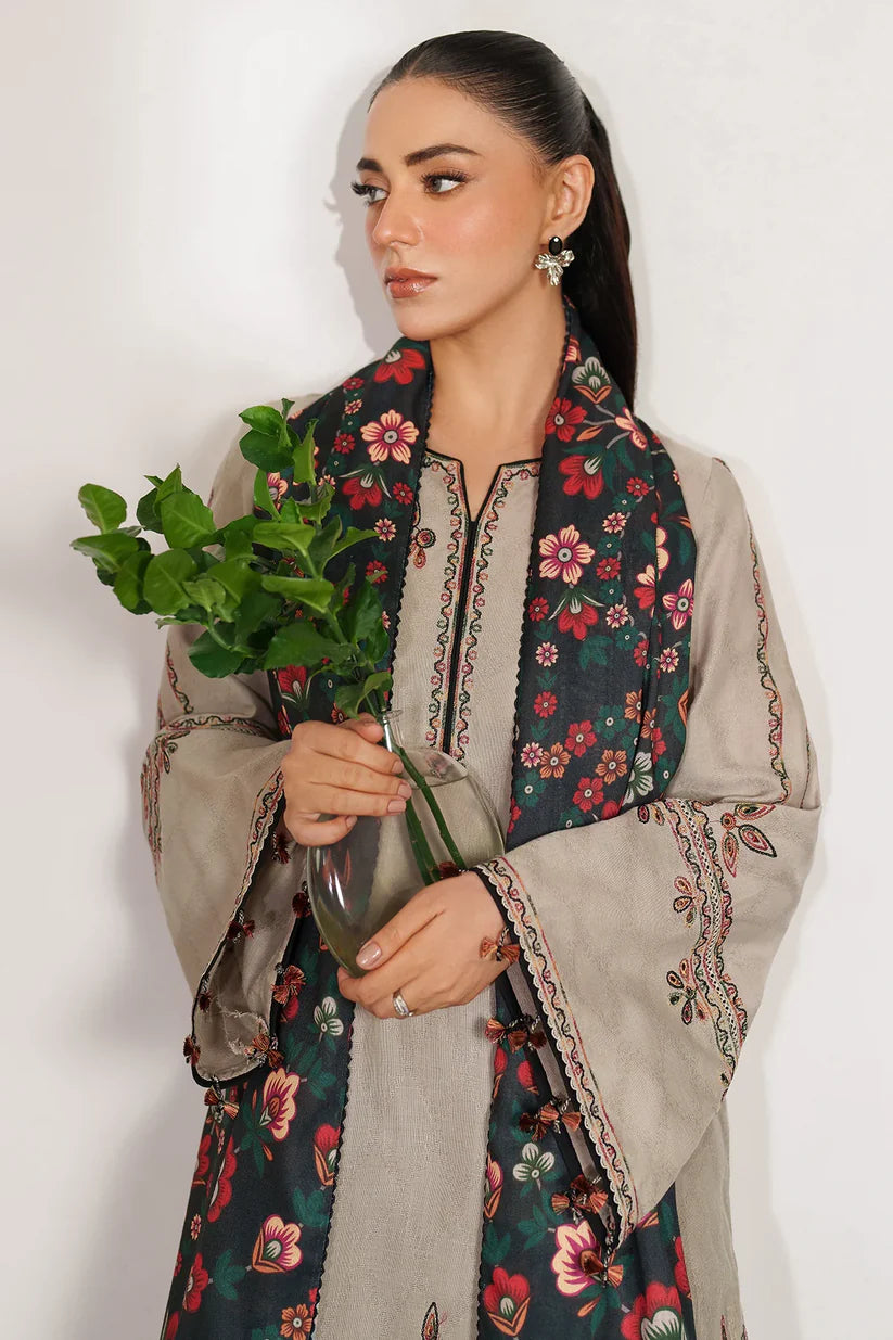 JZ-UW-D0144-0 | EMBROIDERED KHADDAR | Jazmin