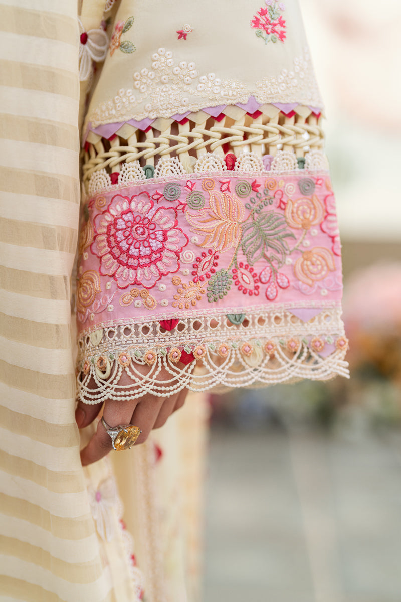 Qalamkar Luxury Lawn | Sahil 2025 | FK-14 SCARLETT