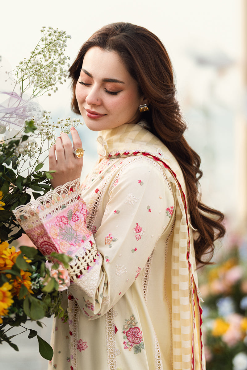 Qalamkar Luxury Lawn | Sahil 2025 | FK-14 SCARLETT