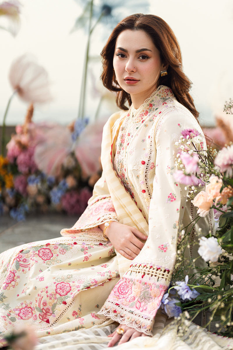 Qalamkar Luxury Lawn | Sahil 2025 | FK-14 SCARLETT