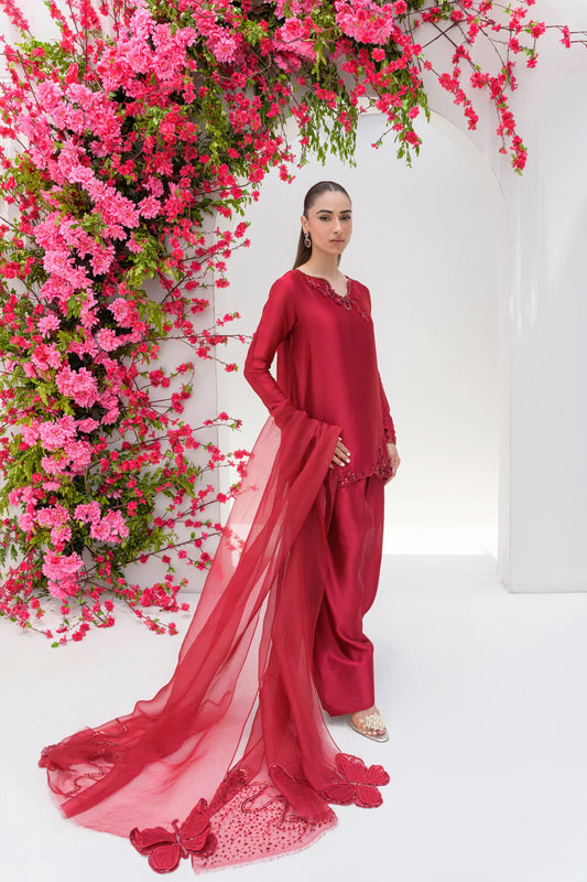 Flairs Studio Stelle Eid Edit II'25- Red Velvet