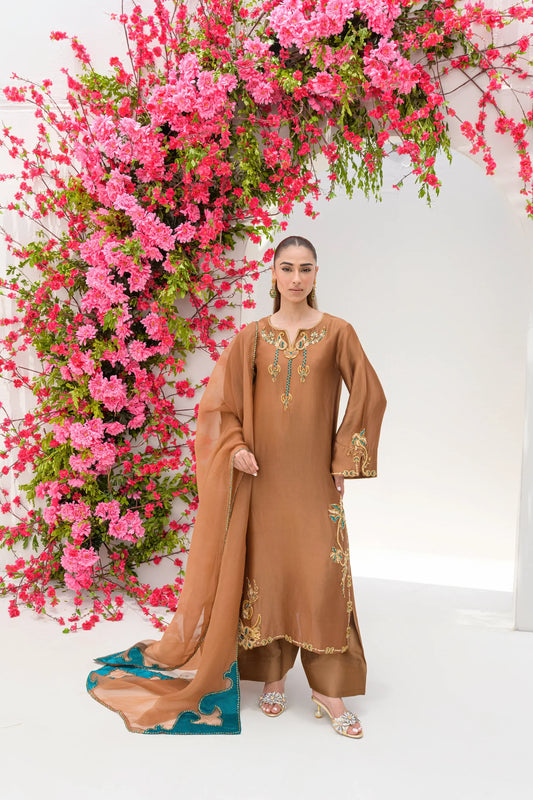 Flairs Studio Stelle Eid Edit II'25- Toffee Brown