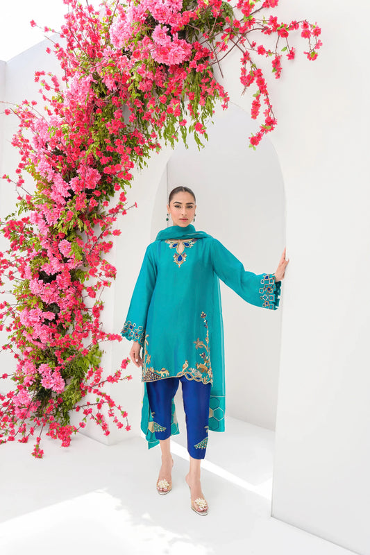 Flairs Studio Stelle Eid Edit II'25- Minty Lagoon