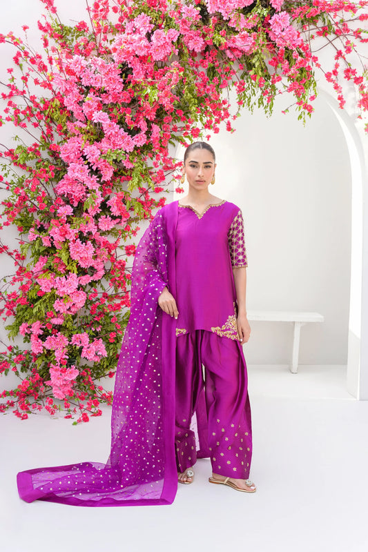 Flairs Studio Stelle Eid Edit II'25- Plum Pop