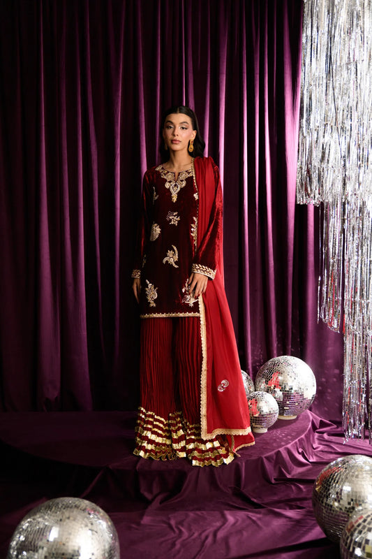 Flairs Studio Mara Velvet Luxe '25 - Cranberry