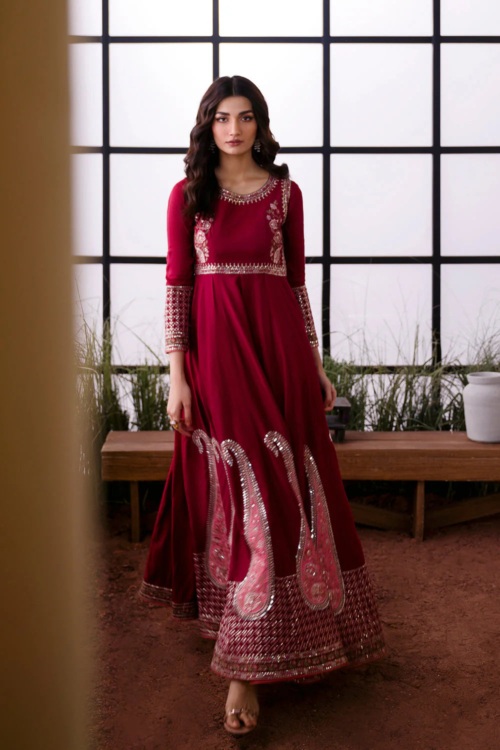 Ethnc Boutique SS '25 - BURGUNDY - E0760/104/414
