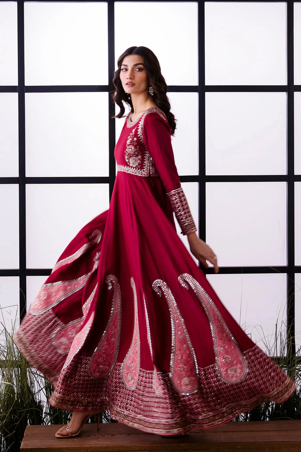 Ethnc Boutique SS '25 - BURGUNDY - E0760/104/414