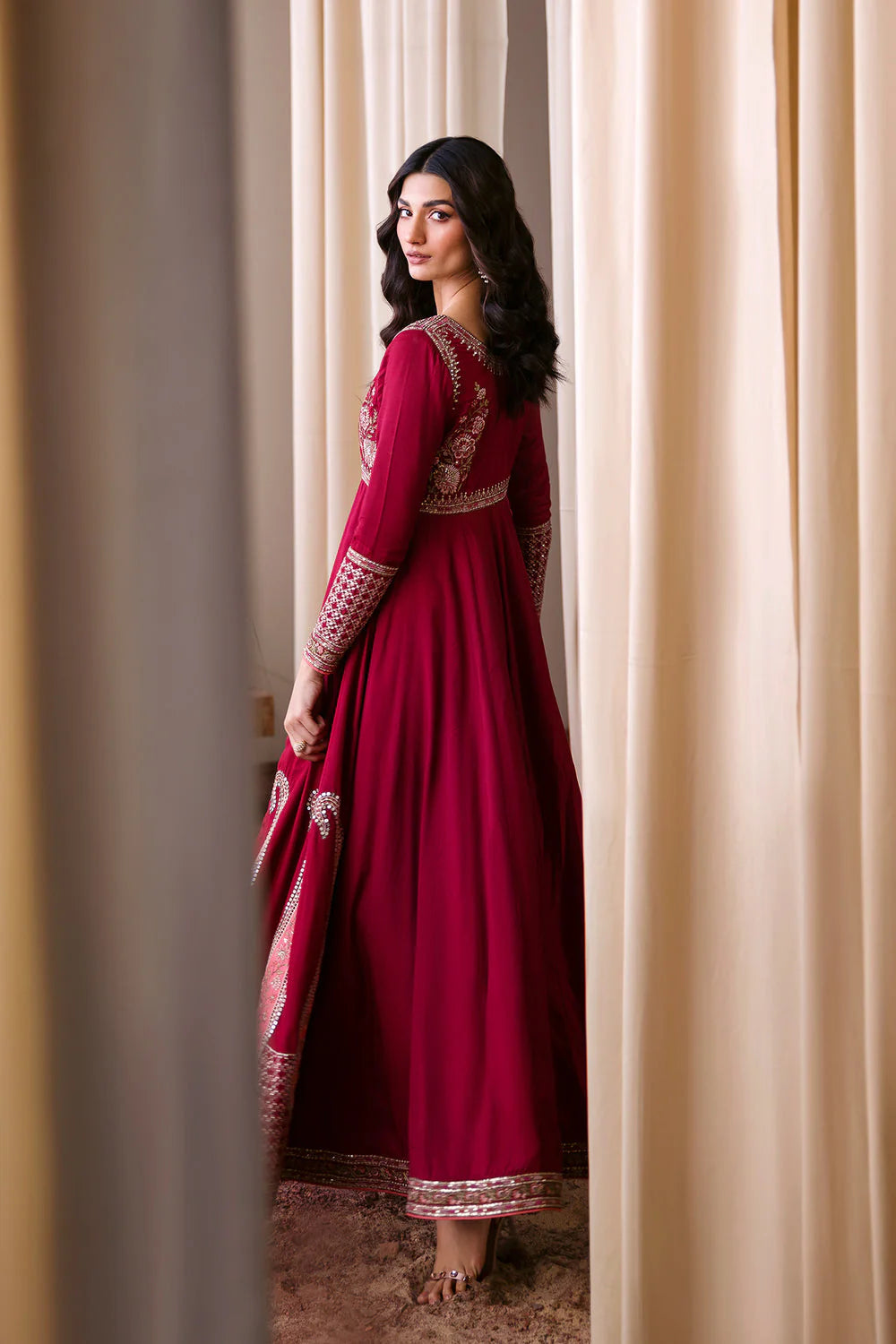 Ethnc Boutique SS '25 - BURGUNDY - E0760/104/414