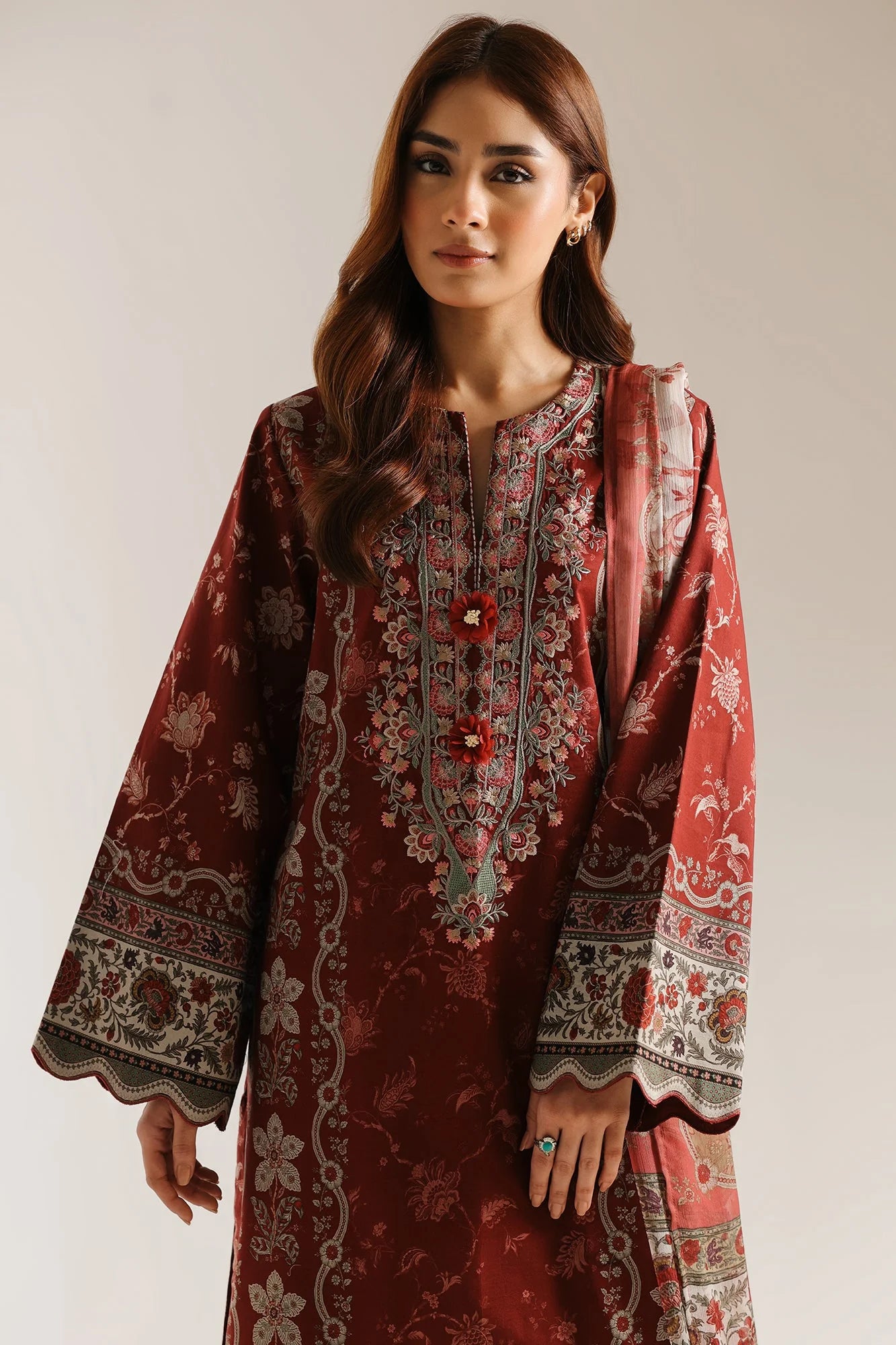 ETHNC EMBROIDERED SUIT (E1013/203/415)