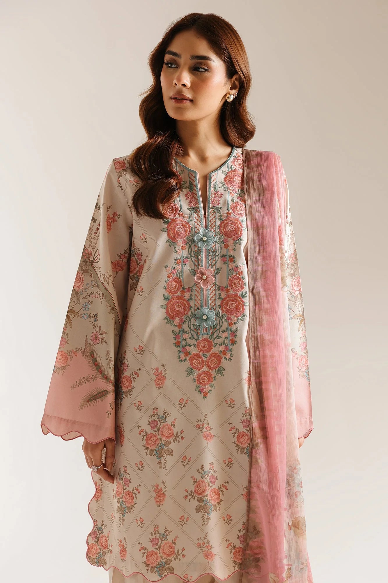 ETHNC EMBROIDERED SUIT (E1018/203/330)
