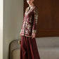 BURGUNDY | E1077/104/415 | Women Boutique Summer '26- Drop 4 | Ethnc