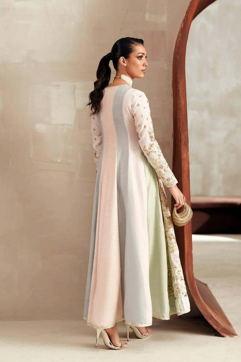 PALE CORAL | E1118/104/329 | women Boutique- Eid Collection | Ethnc