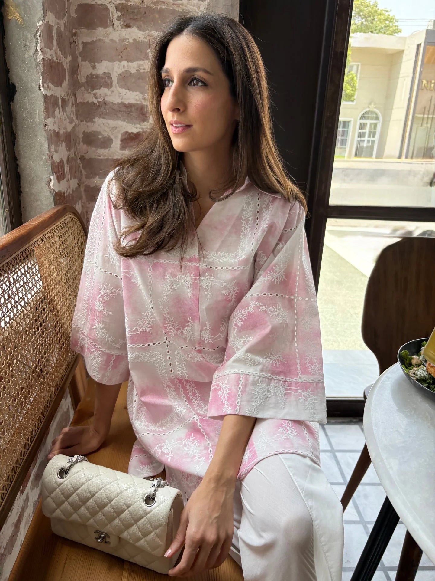 Sak Atelier Pink Tie & Dye Chikankari Toby