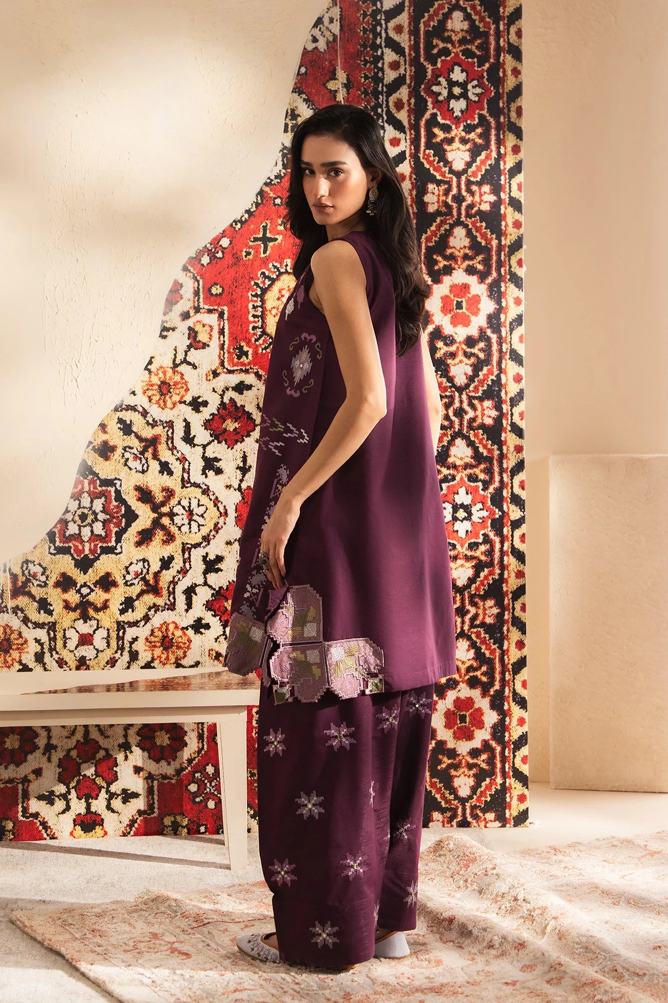 ETHNC EMBROIDERED SUIT (E4029/103/403)