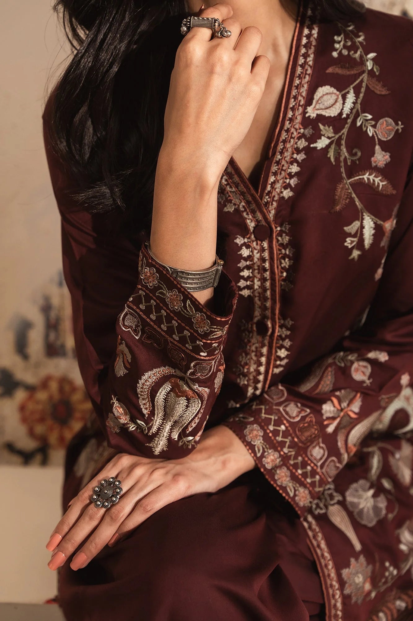 ETHNC EMBROIDERED SUIT (E4043/103/306)