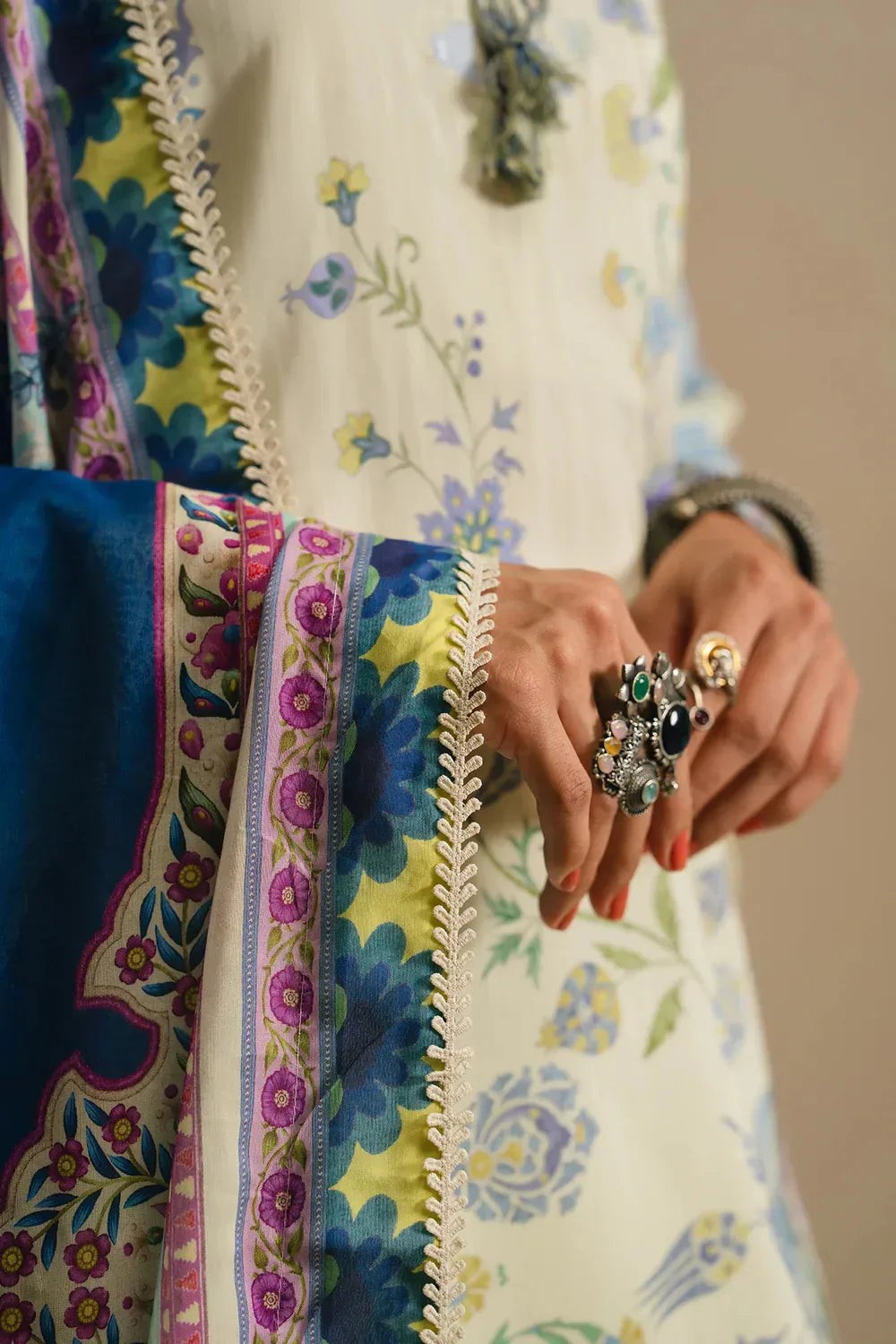 Ethnc Rozana Collection SS '26 Drop V - Embroidered Suit | E4086/103/002