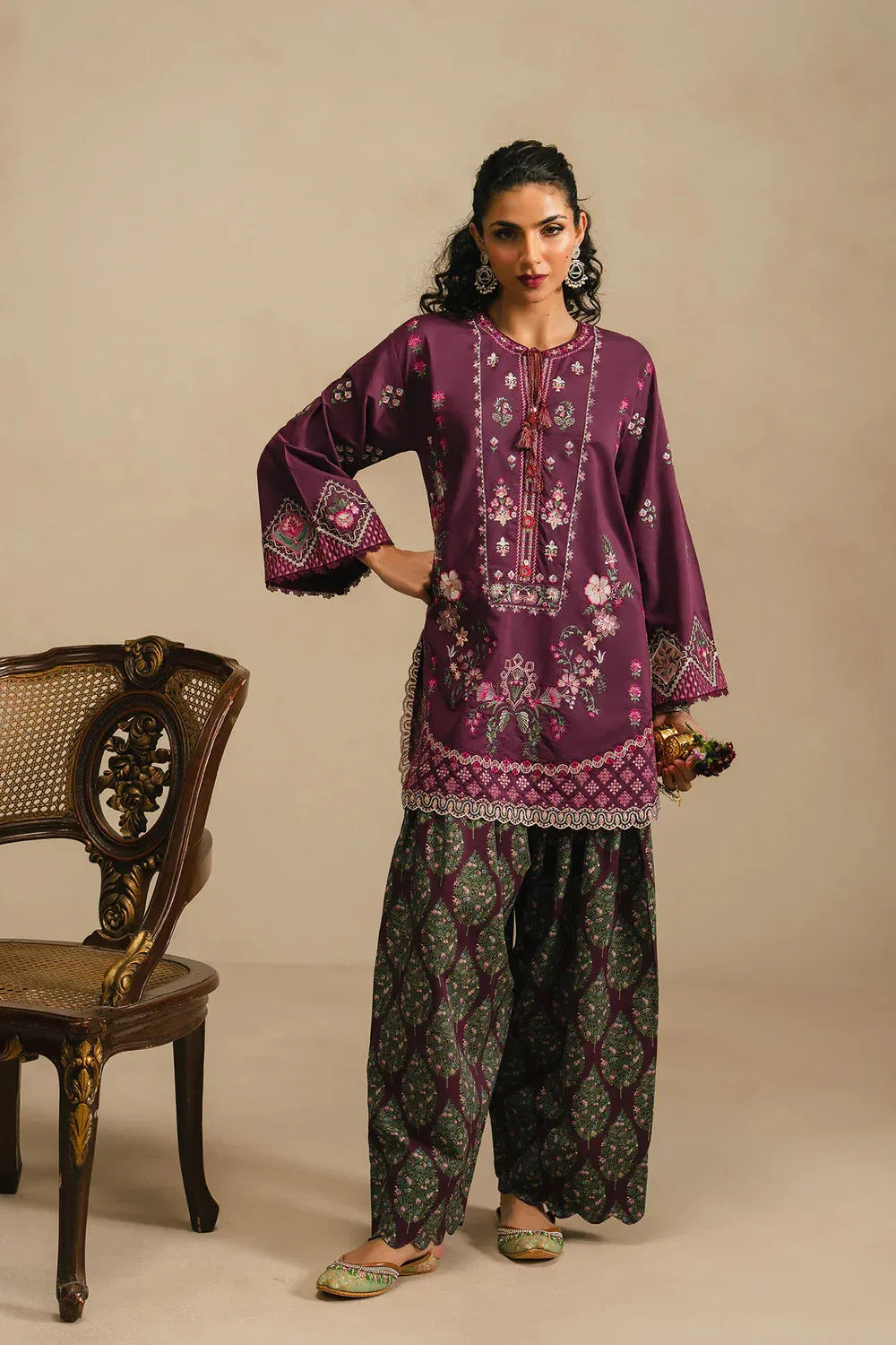 Ethnc Rozana Collection SS '26 Drop V - Embroidered Suit | E4125/103/516